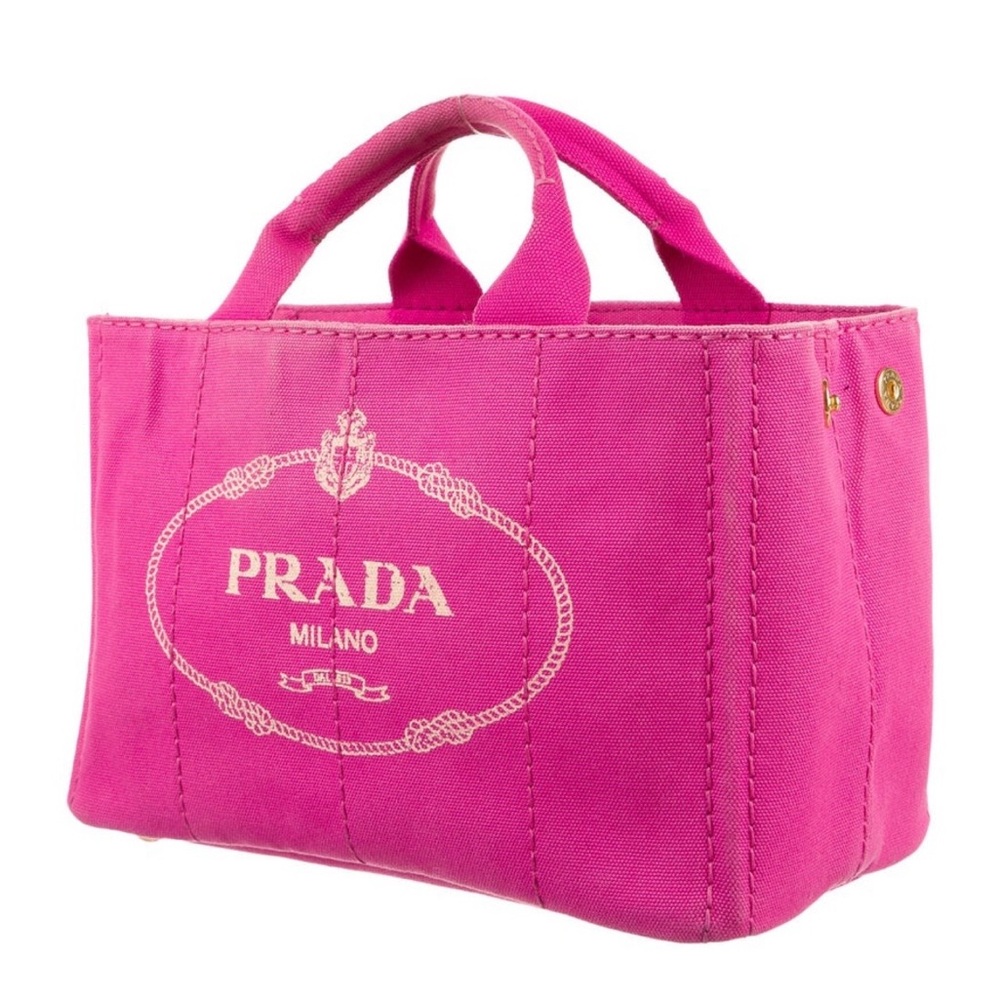 Canvas top handle Prada Tote